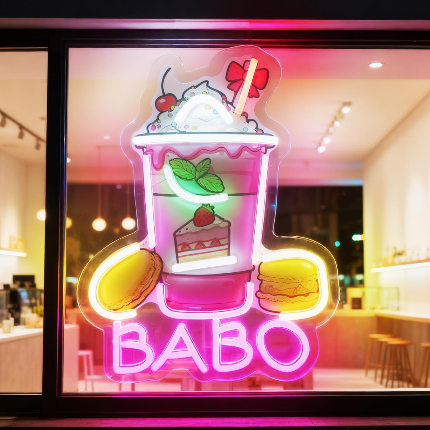 Coffee Tea Boba - Boba Neon Sign Light Up Bubble