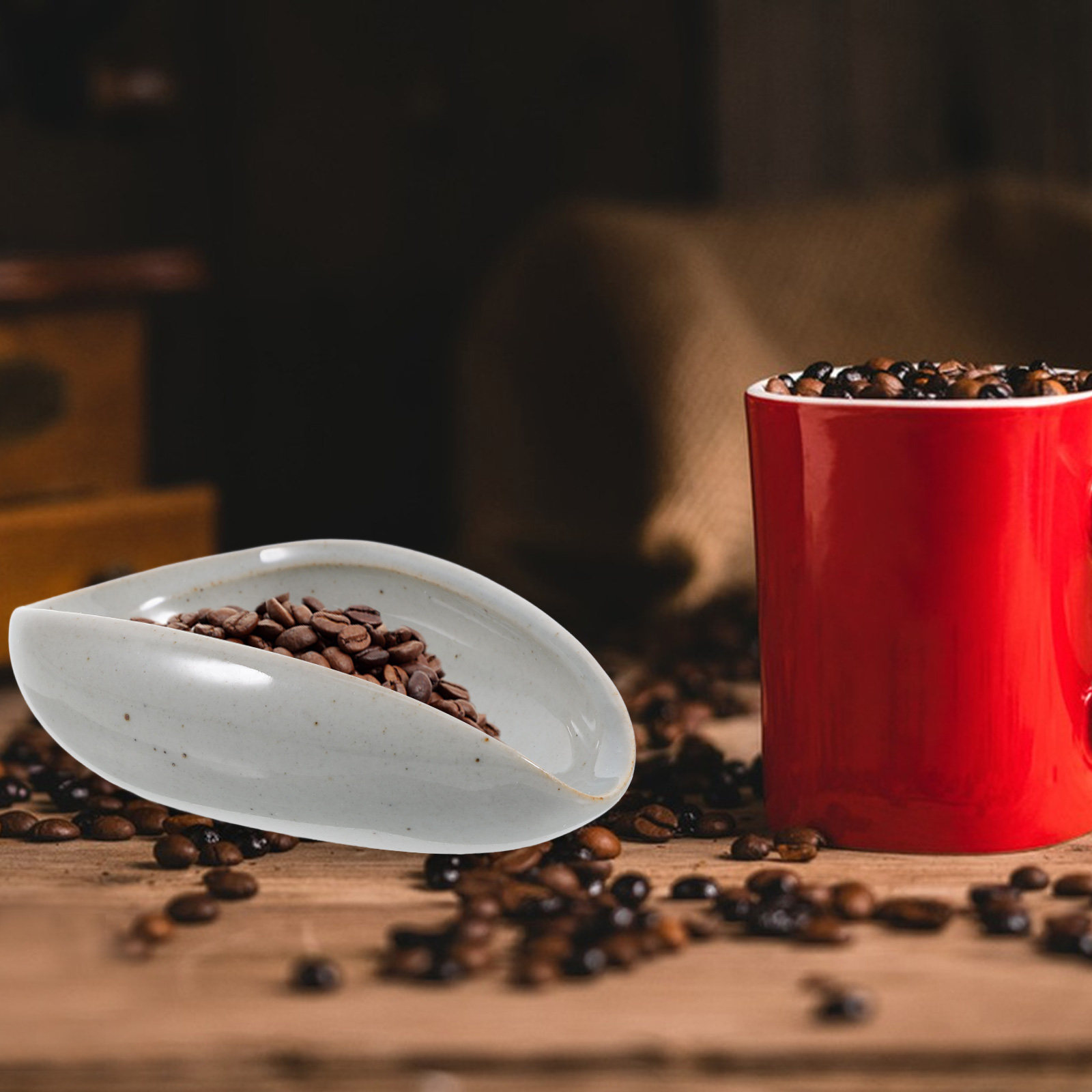 Coffee Tea Beans - Ceramic Coffee Bean Tray Household Dosing