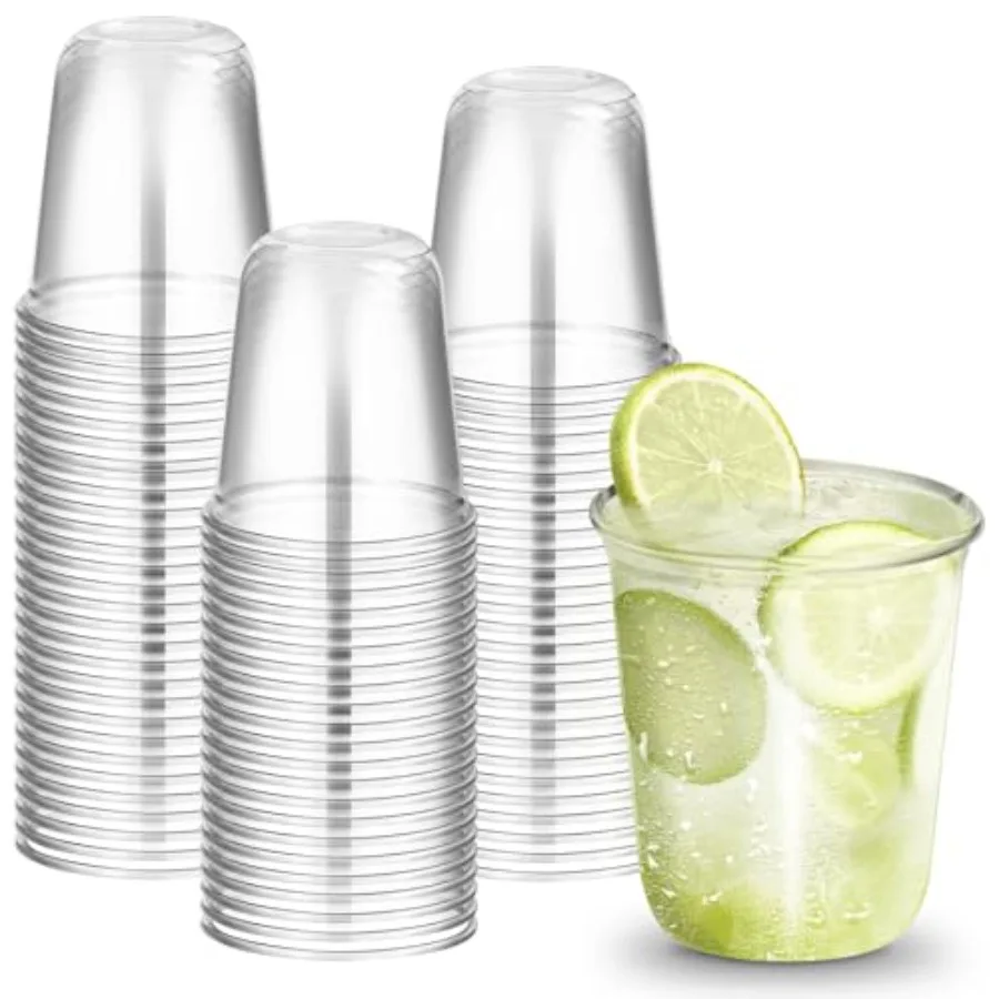 Coffee Tea Boba - 50 PCs Clear Round Bottom Plastic