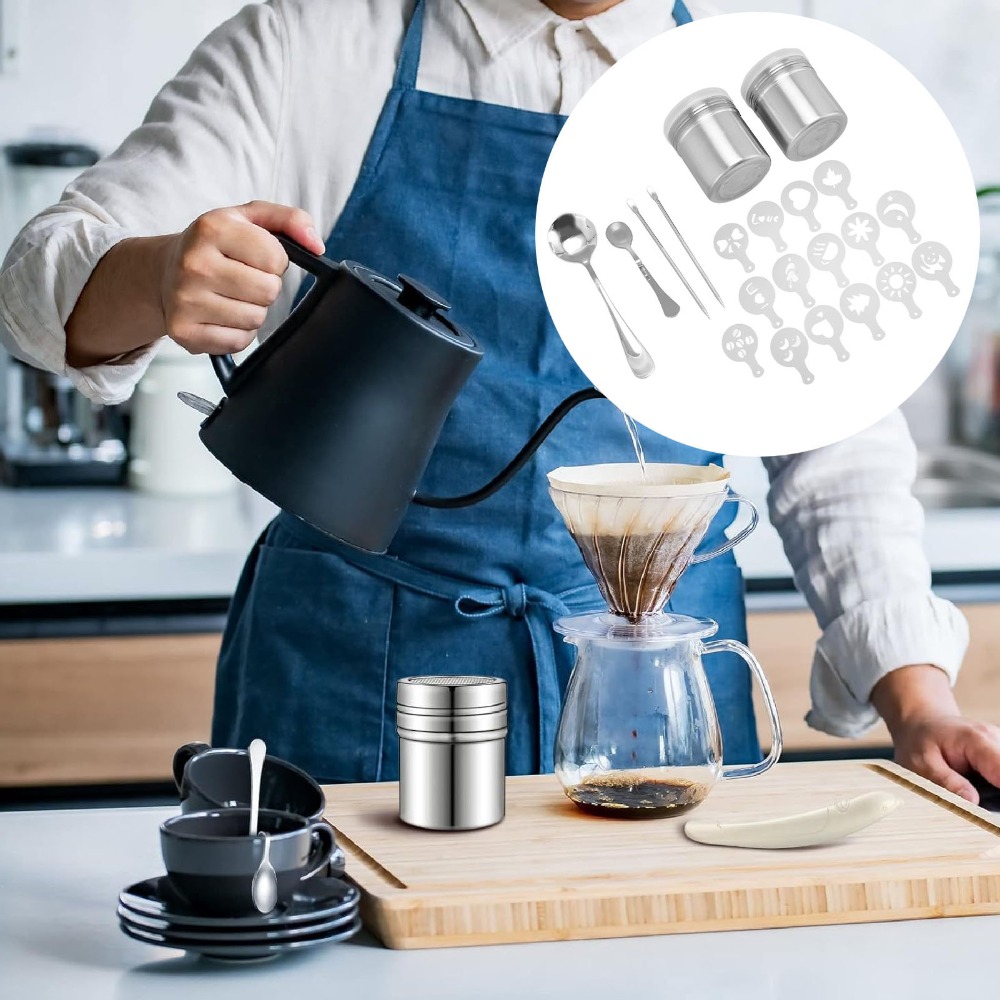 Coffee Stencil Art - Stainless Steel Latte Art Pen Portable