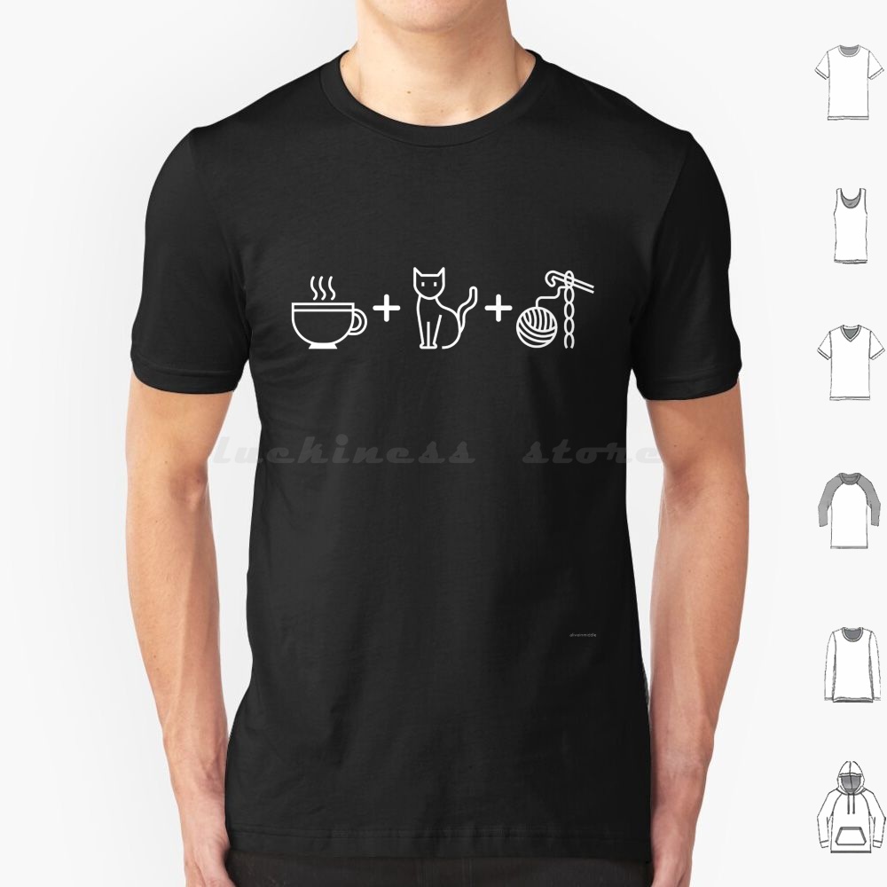 Coffee Tea Knits - Coffee , Cats & Crochet-Black T