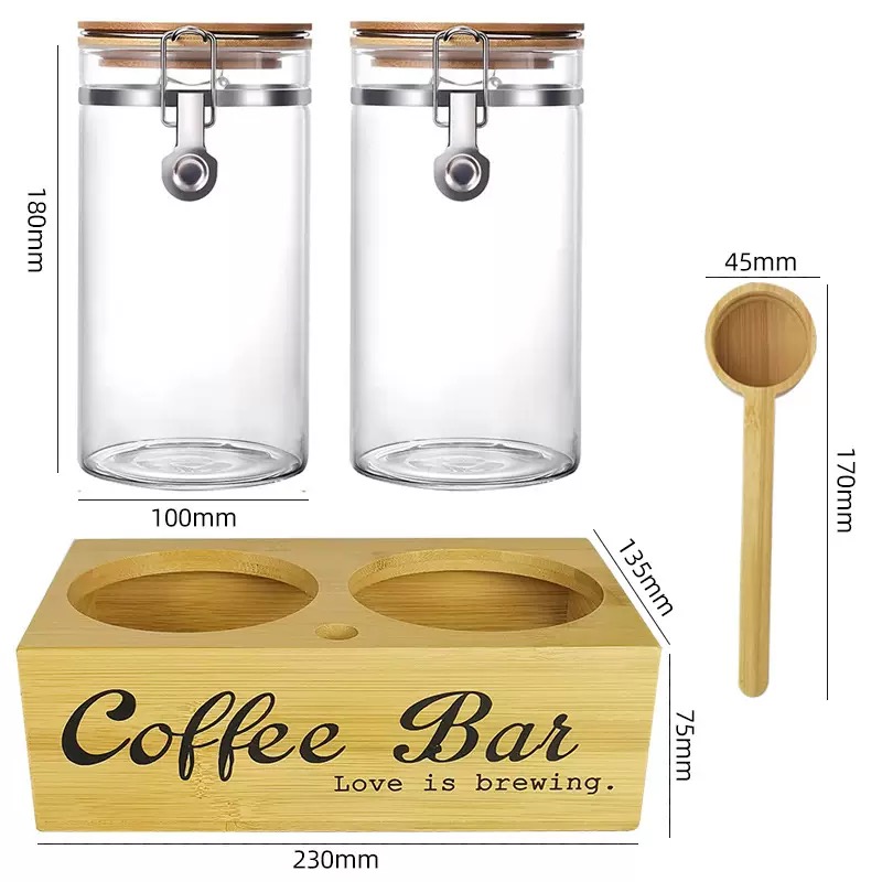Coffee Tea Beans - Coffee Storage Jars 2 Pack with
