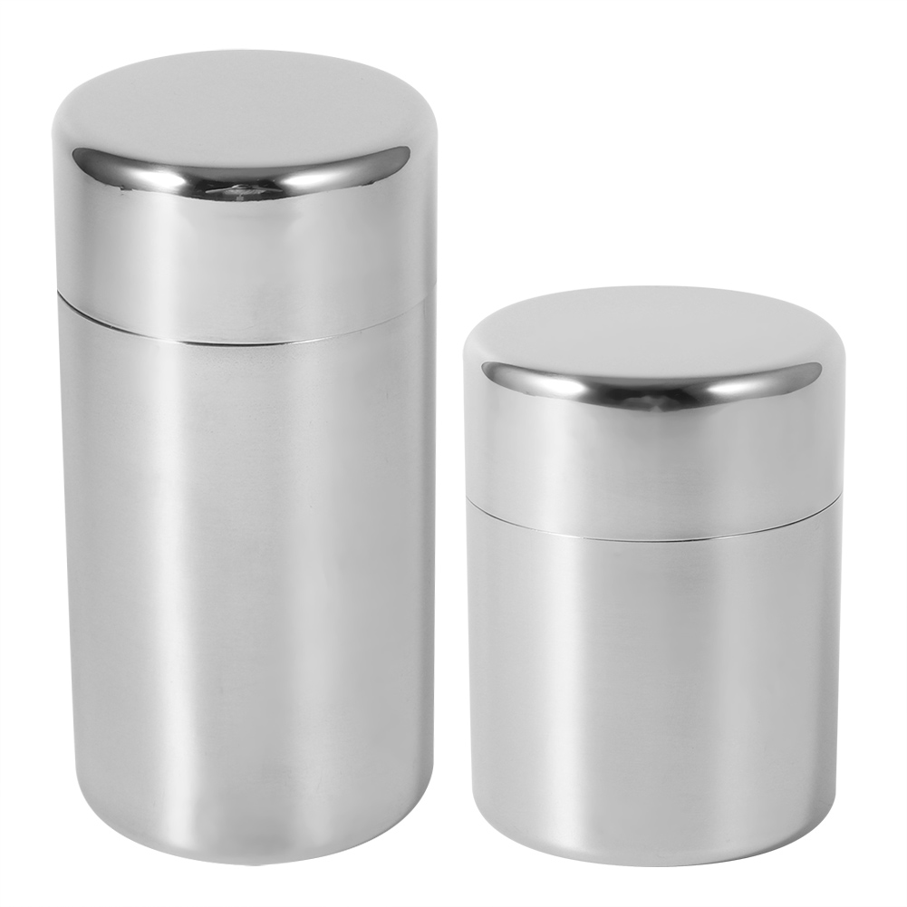 Coffee Tea Sugar Canister Set - Stainless Steel Tea Leaf Tins Canister