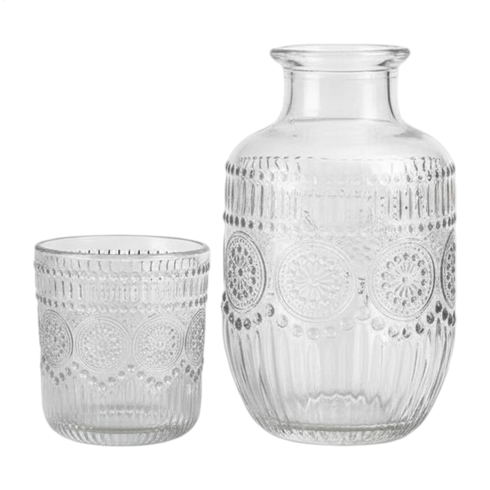 Coffee Tea Sugar Canister Set - 550ml Bedside Carafe Pitcher And Water