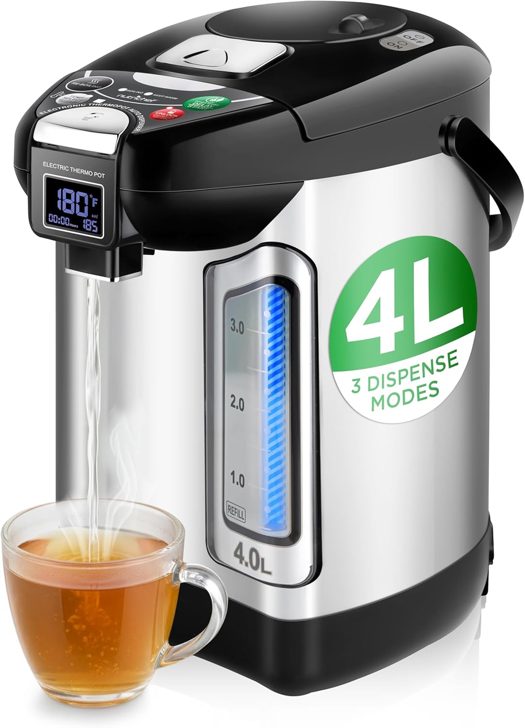 Coffee Tea Display - 4L Electric Hot Water Dispenser with