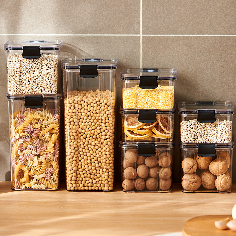 Coffee Tea Sugar Canister Set - Sealed Jars Kitchen Grain Storage Organizer