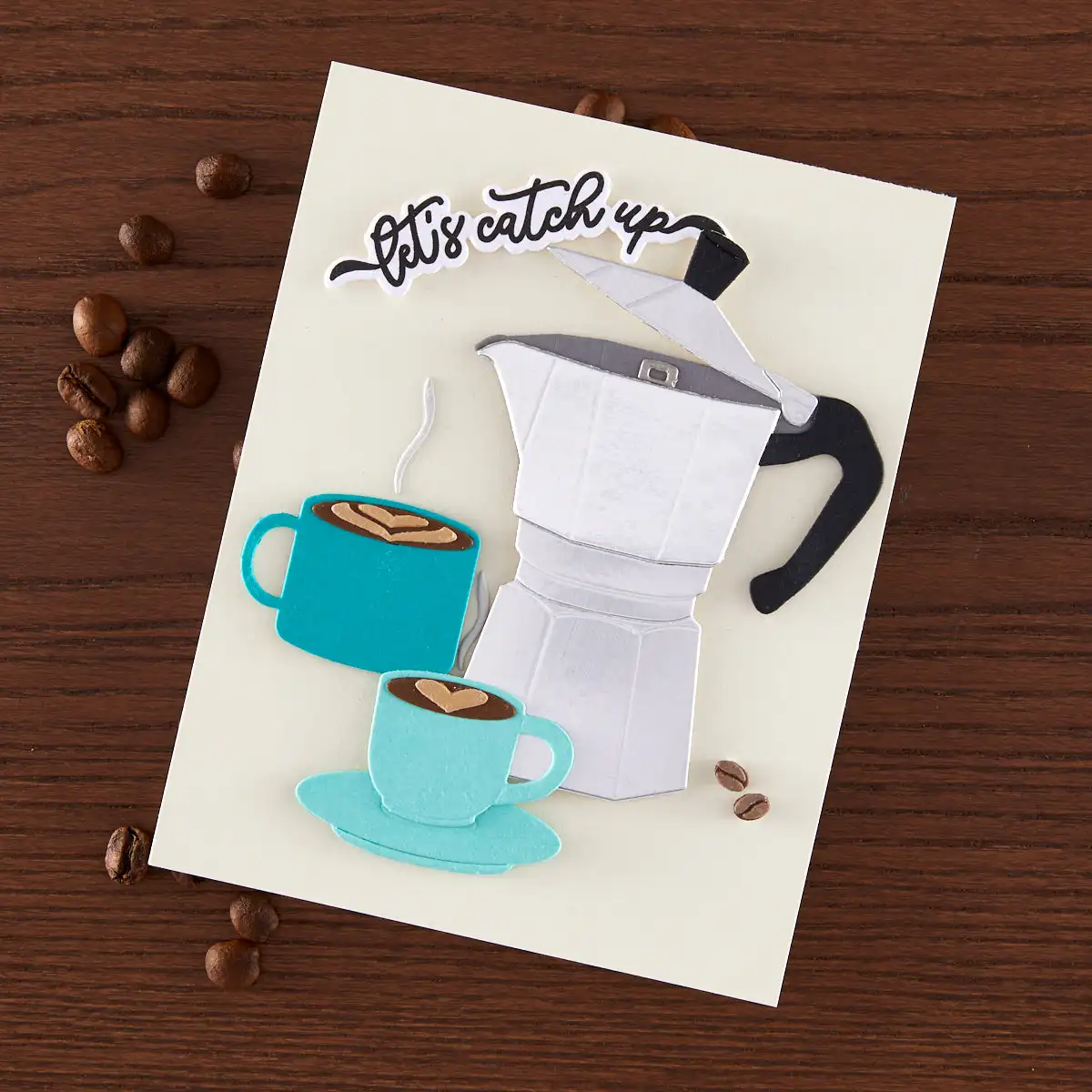 Coffee Stencil Art - Coffee Cup Classic Gift Floral Rainbow