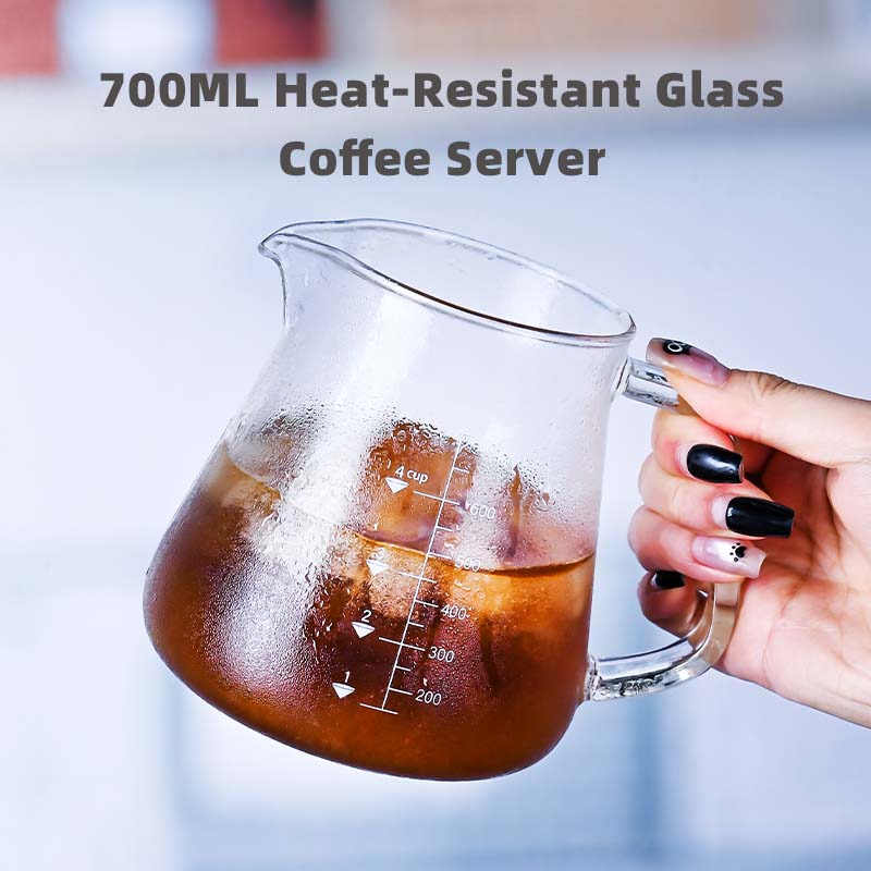 Coffee And Tea Glass - New High Borosilicate 700ml Glass Pour