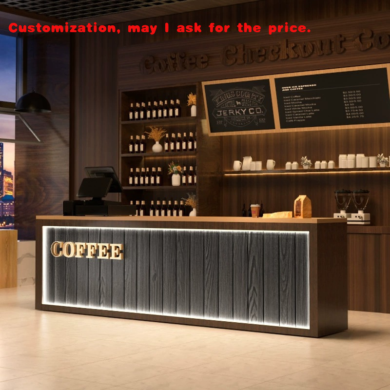Coffee Tea Display - custom.Minimally modern cashier coffee milk tea