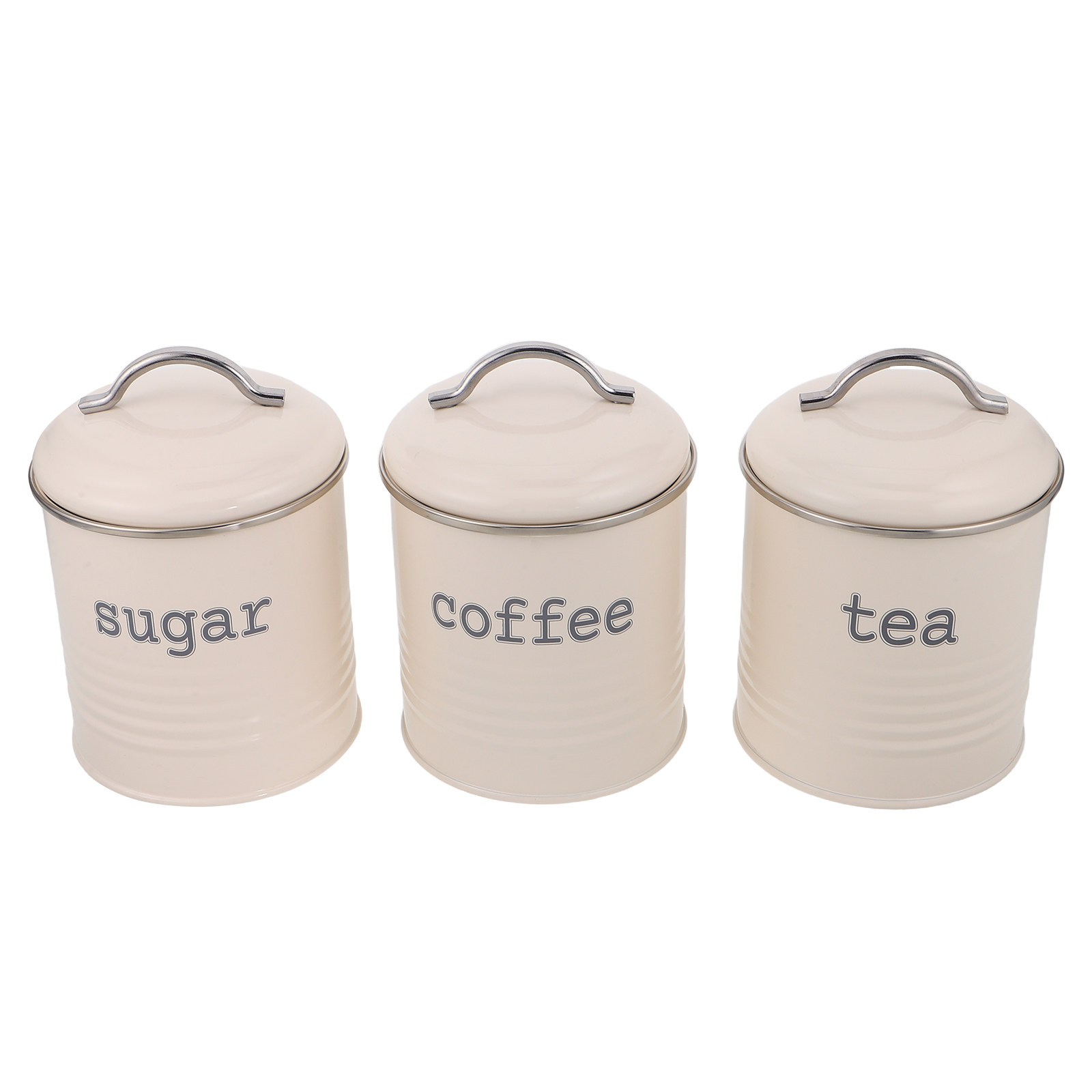 Coffee Tea Sugar Canister Set - 3Pcs Sealed Coffee Bean Container Set