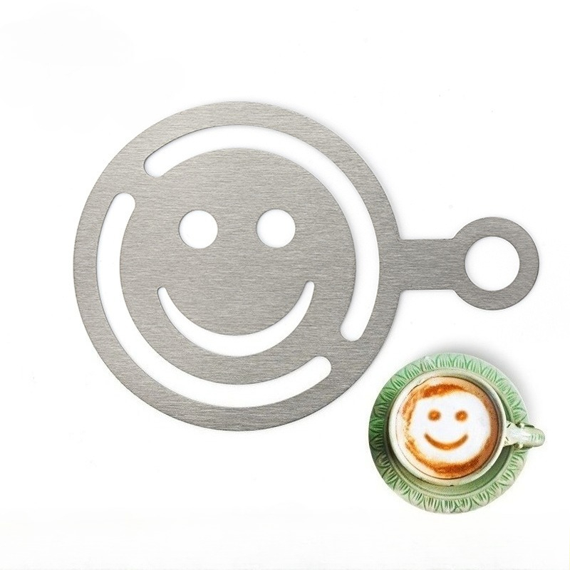 Coffee Stencil Art - Stainless steel latte art stencil, bread