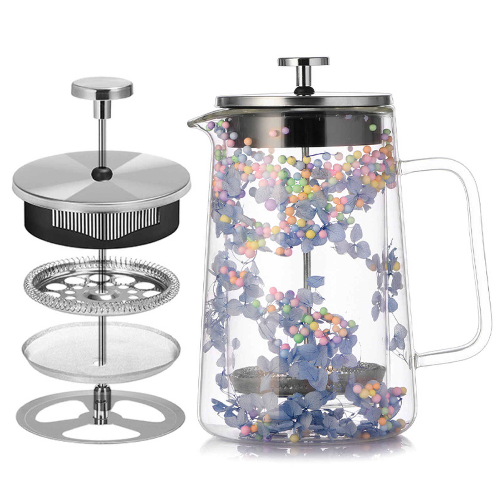 Dried Flower Double Glass Pres - French Press Glass review and price