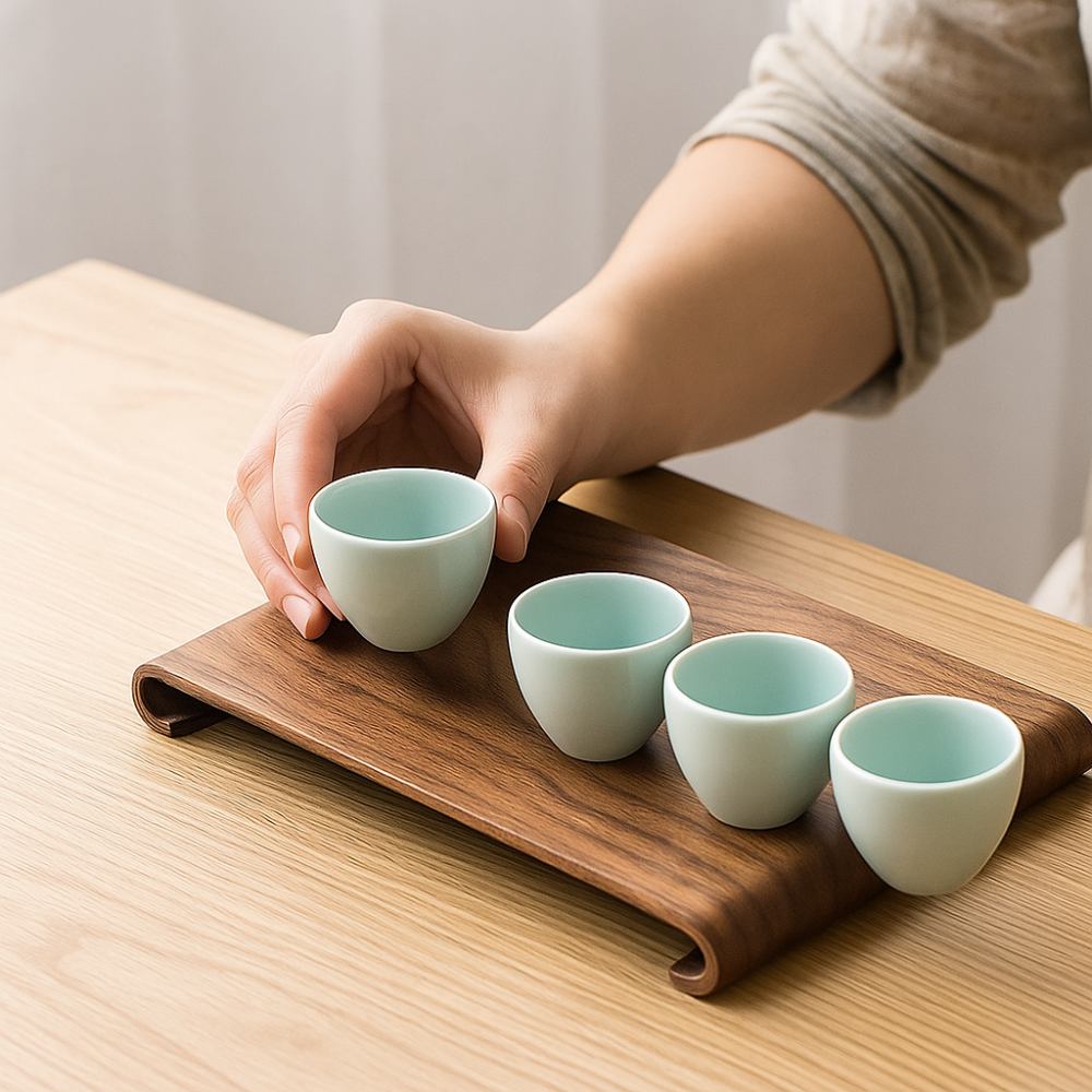 Practical Rectangular Walnut T - Coffee Tea Display review and price