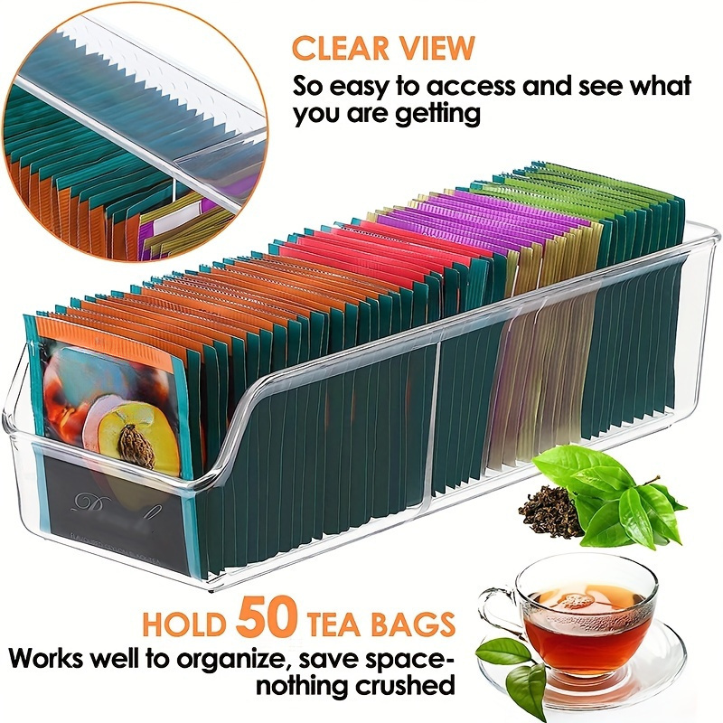 1pc Clear Tea Bag Organizer Bo - Coffee Tea Sugar Canister Set review and price