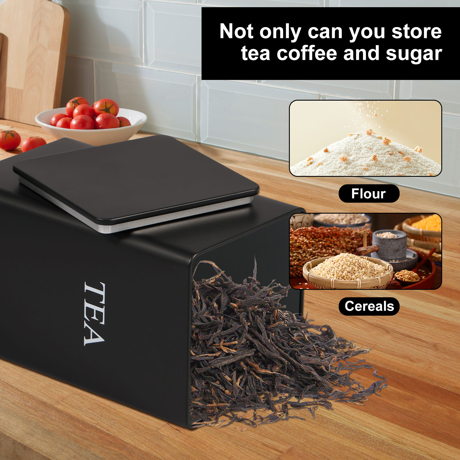 3Pcs Coffee Bean Storage Canis - Coffee Tea Sugar Canister Set review and price