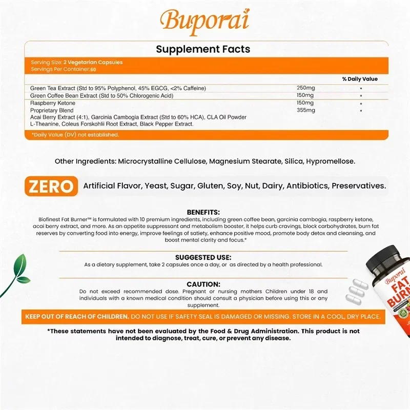 Fat Burner Capsules - Healthy  - Coffee Tea Beans review and price