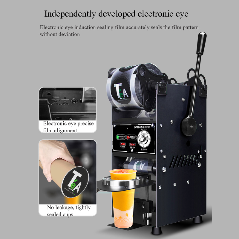 Automatic Cup sealing machine  - Coffee Tea Boba review and price
