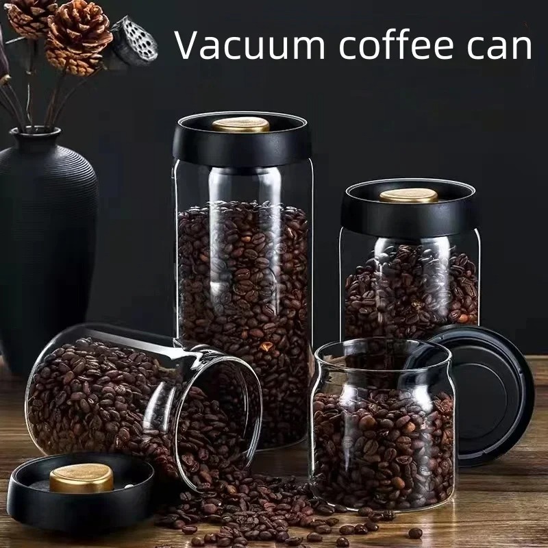 Manual Vacuum Sealed Coffee Ja - Coffee Tea Organizer review and price