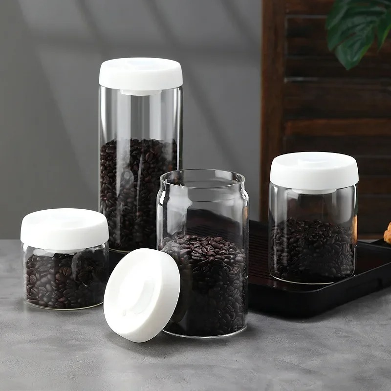 Manual Vacuum Sealed Coffee Ja - Coffee Tea Organizer review and price