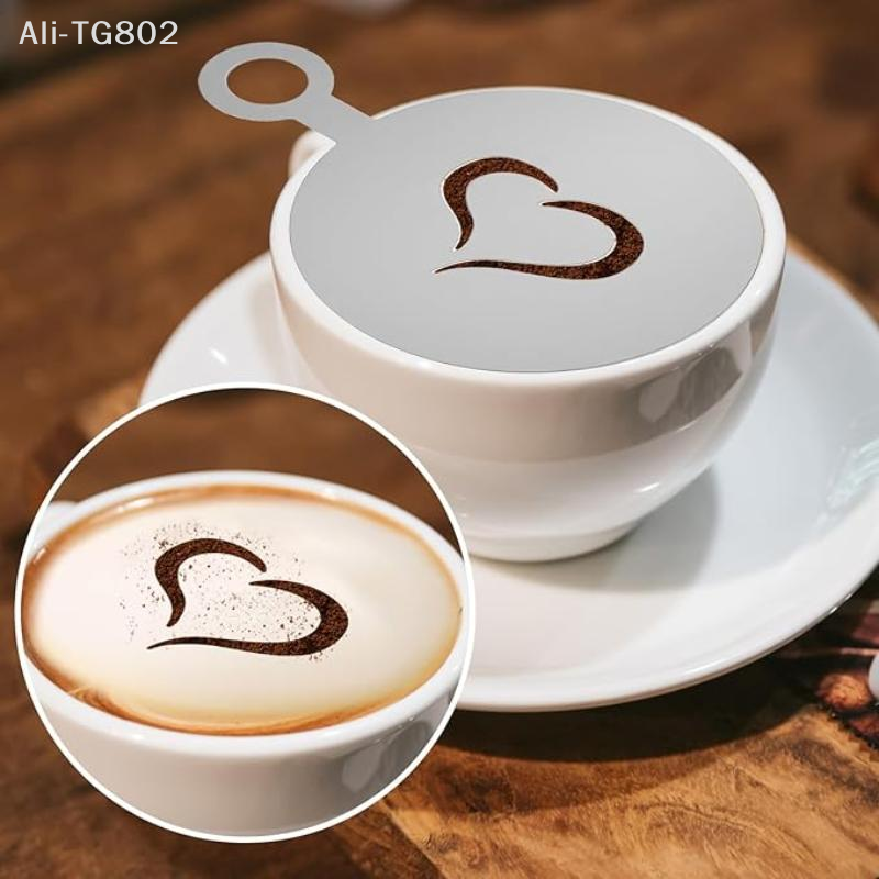 Neosfg 4Pcs/Set Stainless Stee - Coffee Stencil Art review and price