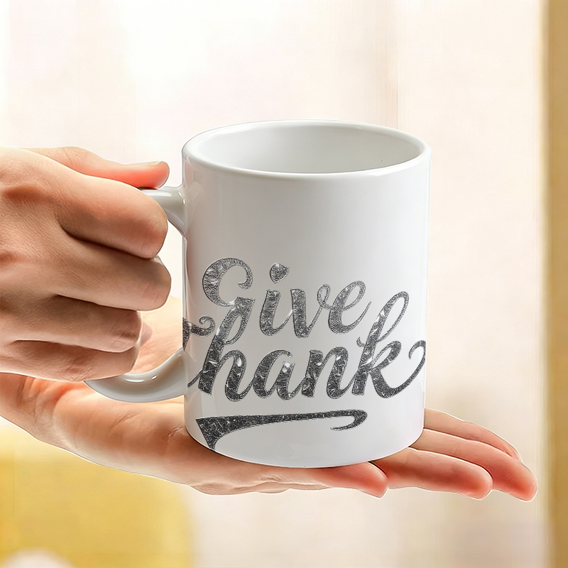 Silver Foil Font 'Give Thanks' - Coffee Tea Font review and price