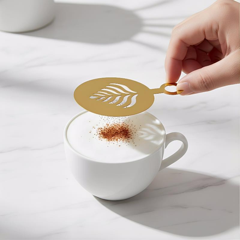 4Pcs Stainless Steel Coffee St - Coffee Stencil Art review and price