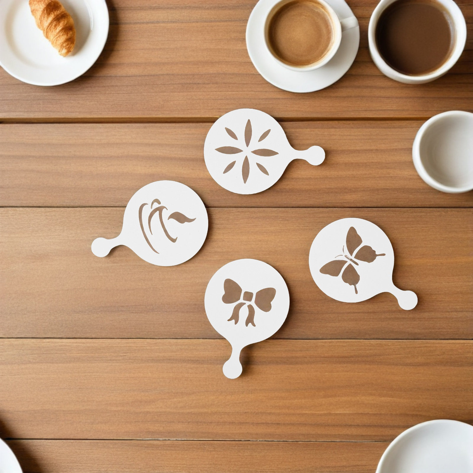 8Pcs Coffee Latte Art Stencils - Coffee Stencil Art review and price