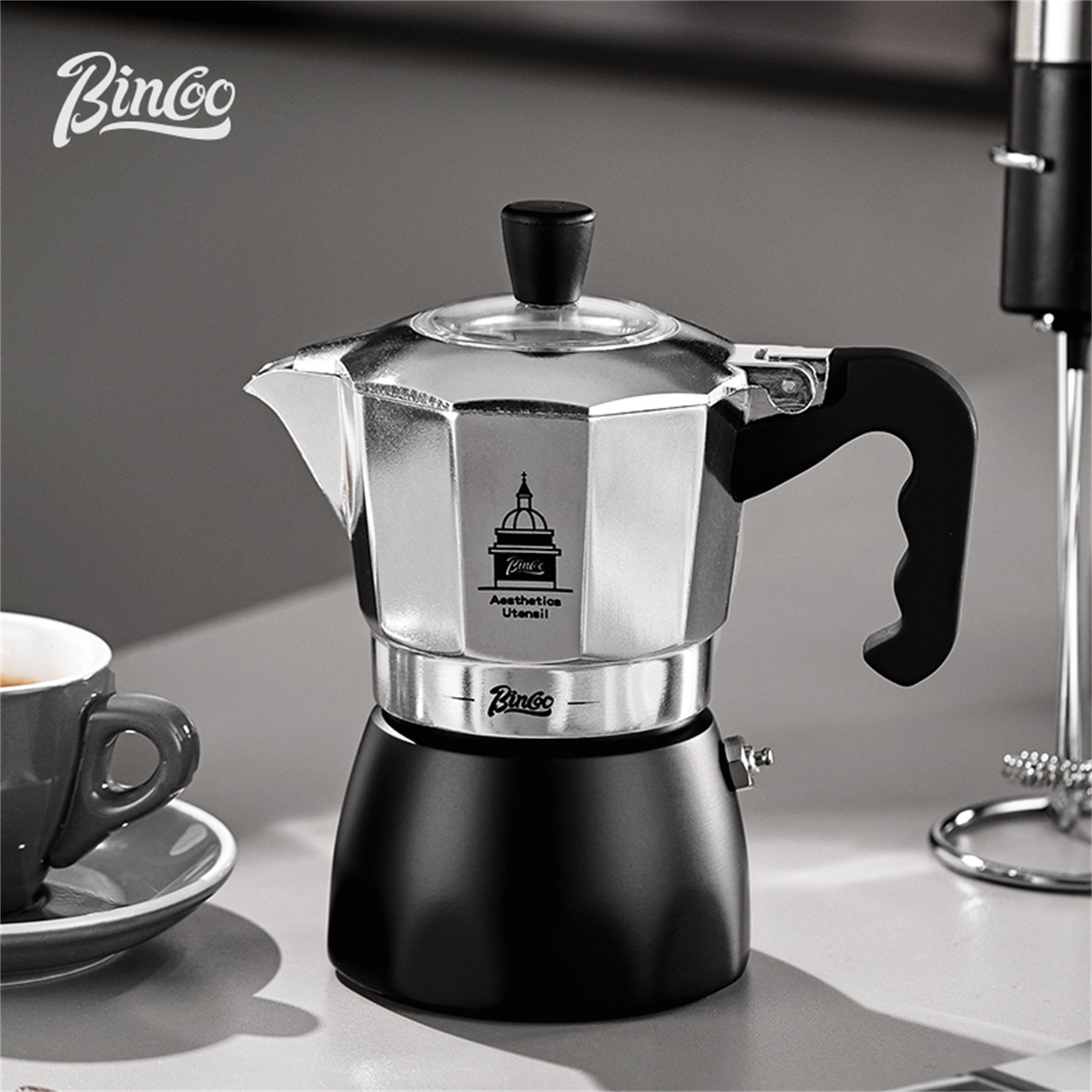 BINCOO Double Valve Moka Pot，E - Coffee Tea Chocolate review and price