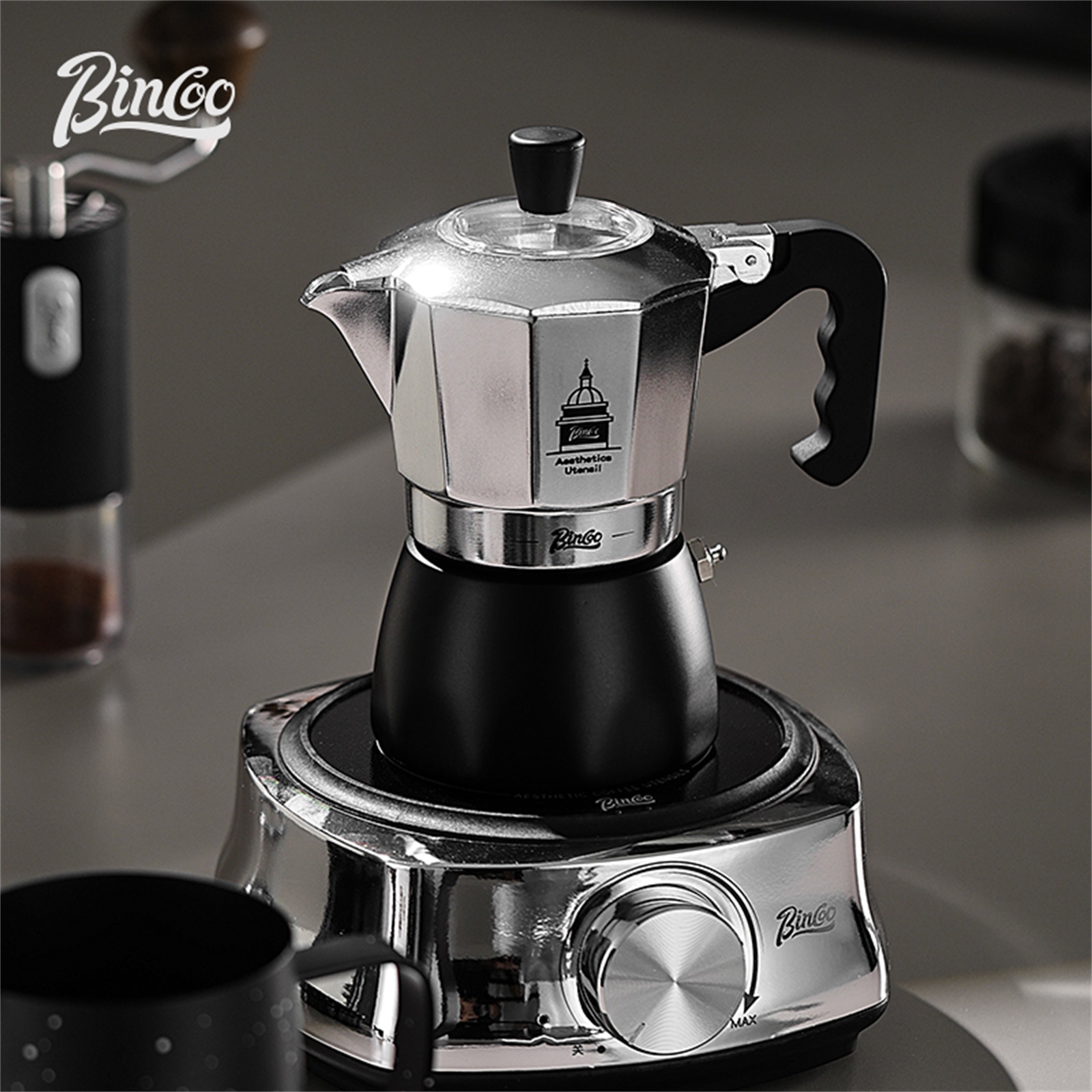 BINCOO Double Valve Moka Pot，E - Coffee Tea Chocolate review and price