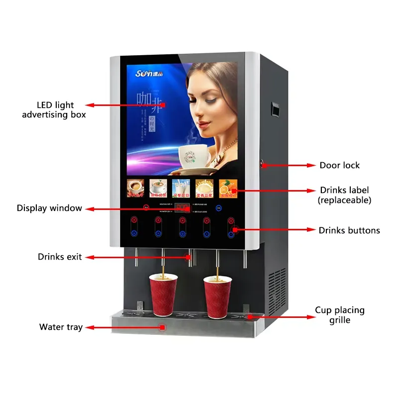 for 50SCW-12 Automatic Coffee  - Coffee Tea Vending Machine For Office review and price