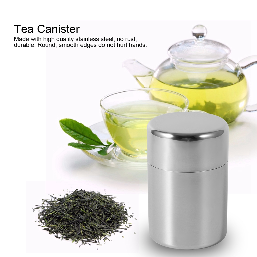 Stainless Steel Tea Leaf Tins  - Coffee Tea Sugar Canister Set review and price