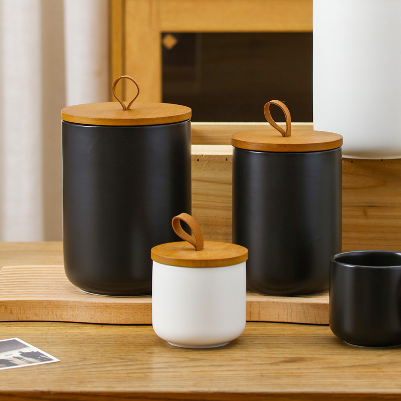Nordic Ceramic Storage Jar Mat - Coffee Tea Sugar Canister Set review and price
