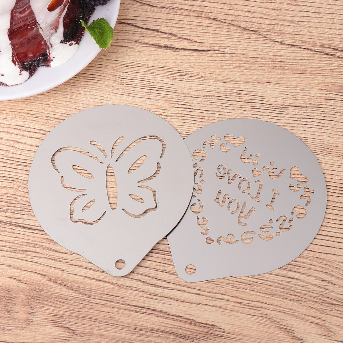 1Set Coffee Stencils Stainless - Coffee Stencil Art review and price