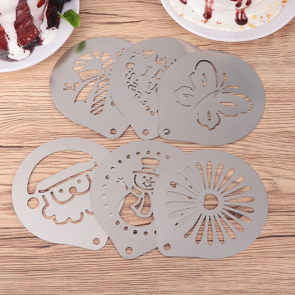 1Set Coffee Stencils Stainless - Coffee Stencil Art review and price