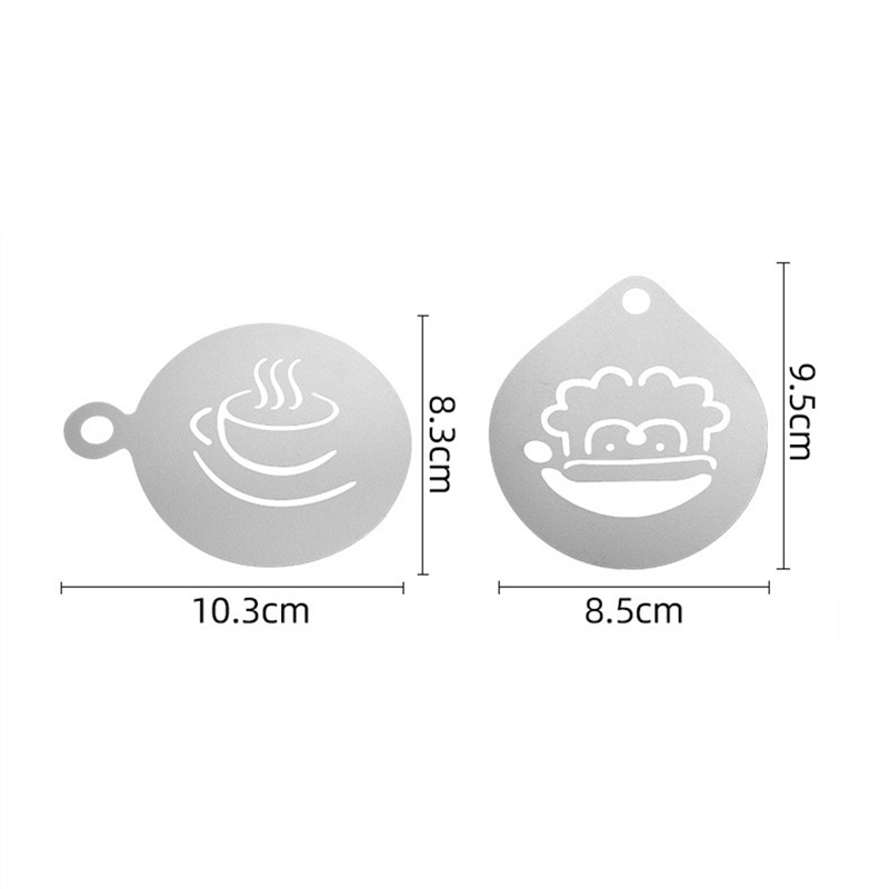 12pcs Stainless Steel Cafe Foa - Coffee Stencil Art review and price