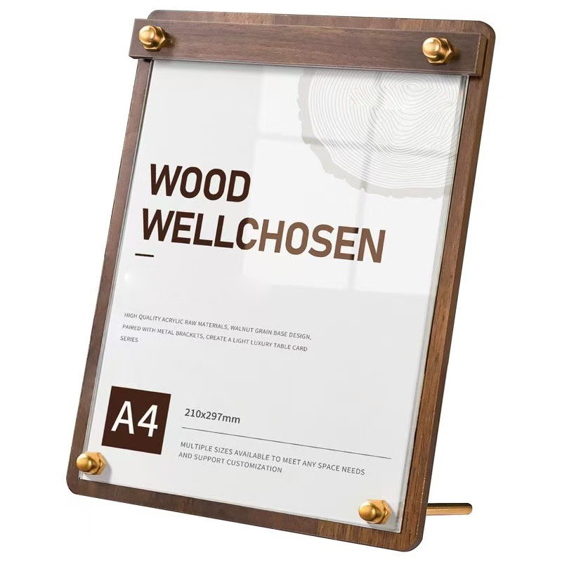 Custom A4/A5 Acrylic Wood Grai - Coffee Tea Display review and price