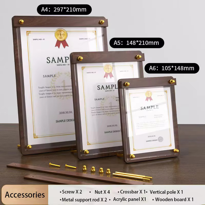 Custom A4/A5 Acrylic Wood Grai - Coffee Tea Display review and price