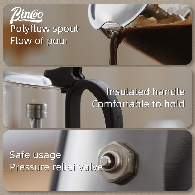 BINCOO Dual-valve Moka Pot Sta - Moka Pot Stove review and price