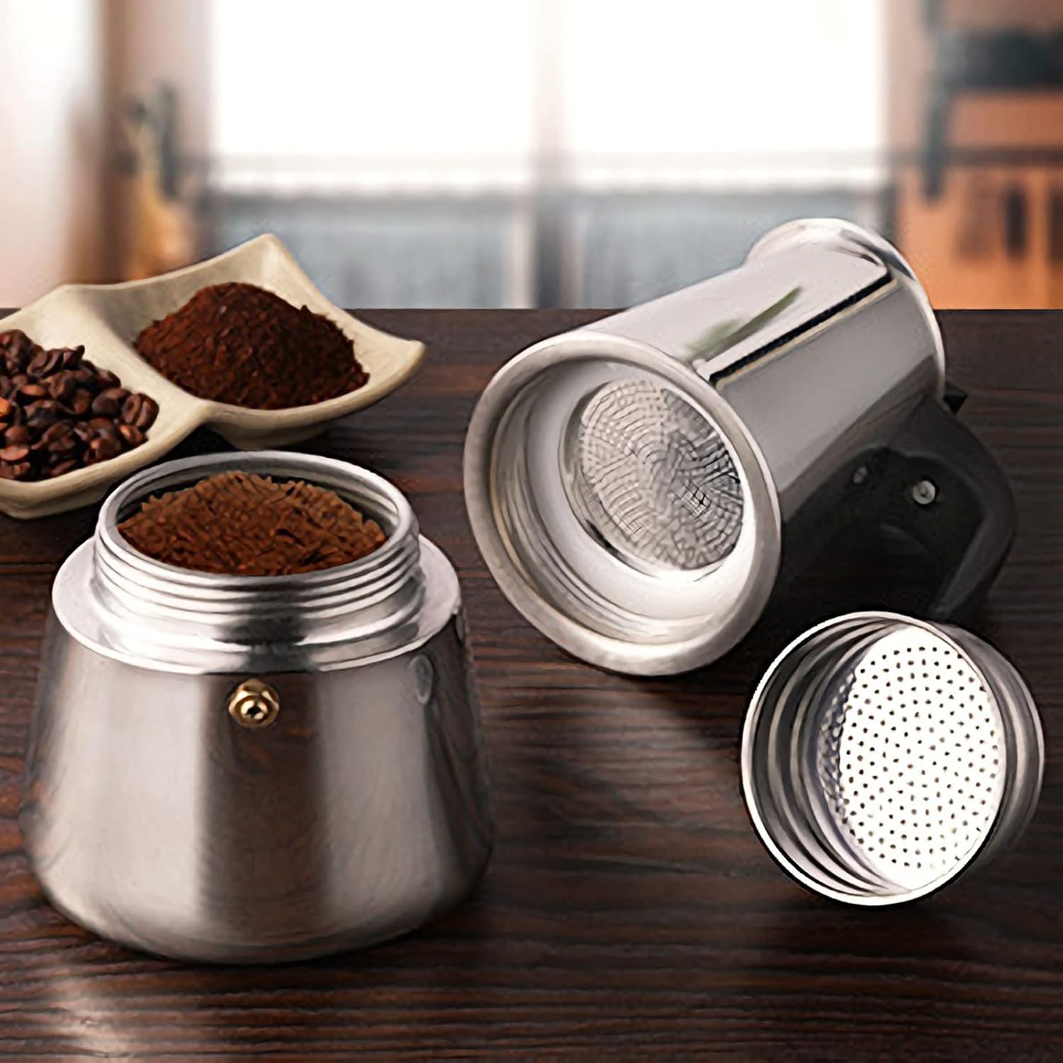 4/6/9 Cups Moka Pot Caffe Mach - Coffee Tea Chocolate review and price