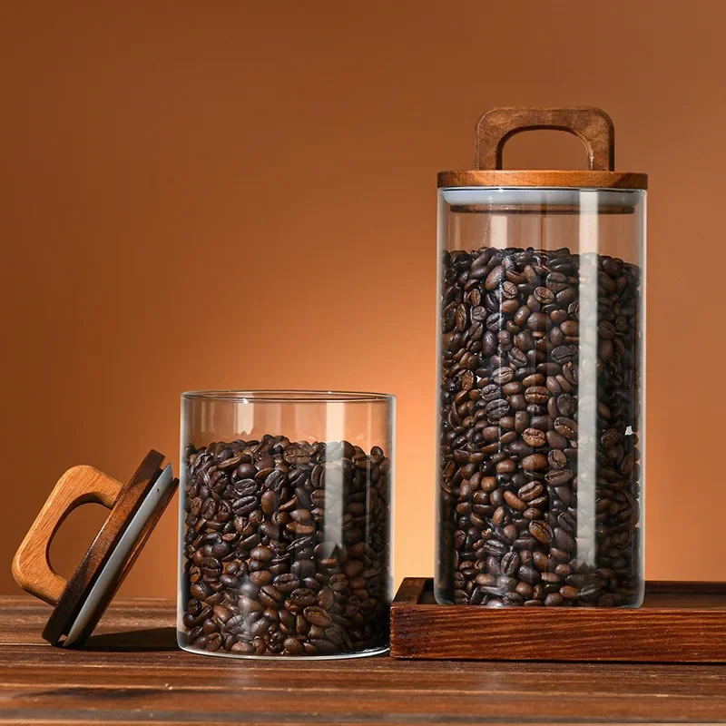 Clear Glass Jar with Bamboo Li - Coffee Tea Sugar Canister Set review and price