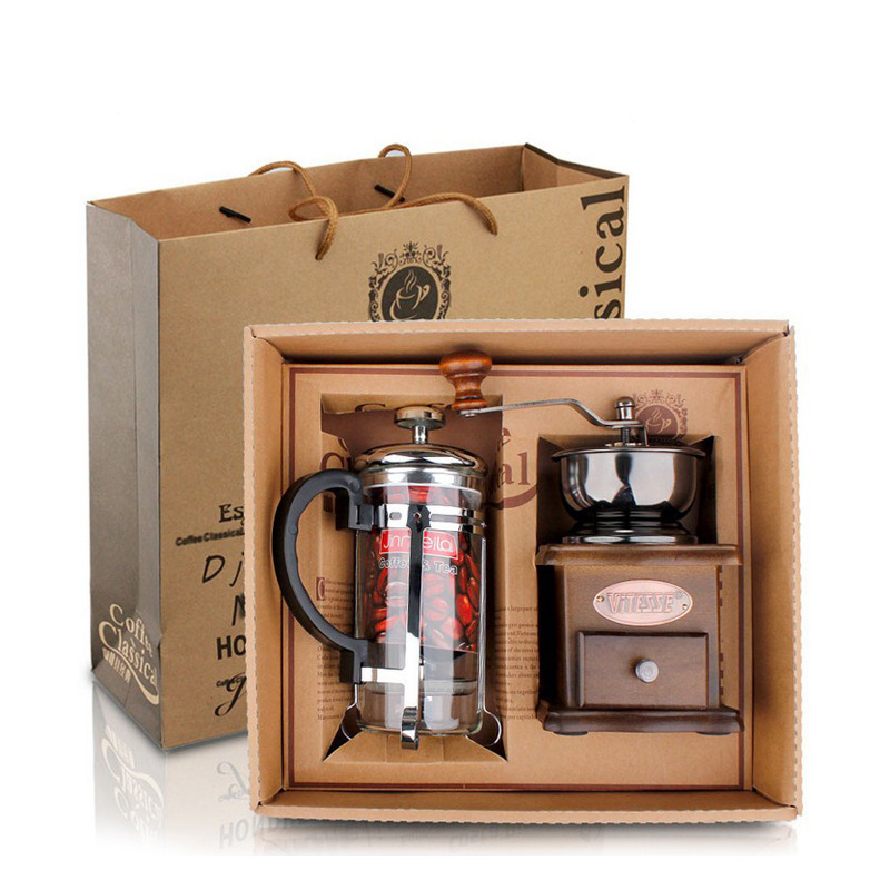 Coffee Pot Coffee Grinder Set  - French Press Glass review and price