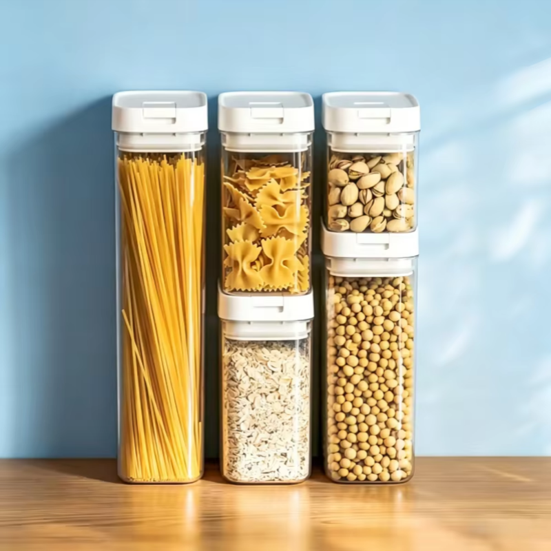 Transparent Plastic Grain Seal - Coffee Tea Sugar Canister Set review and price