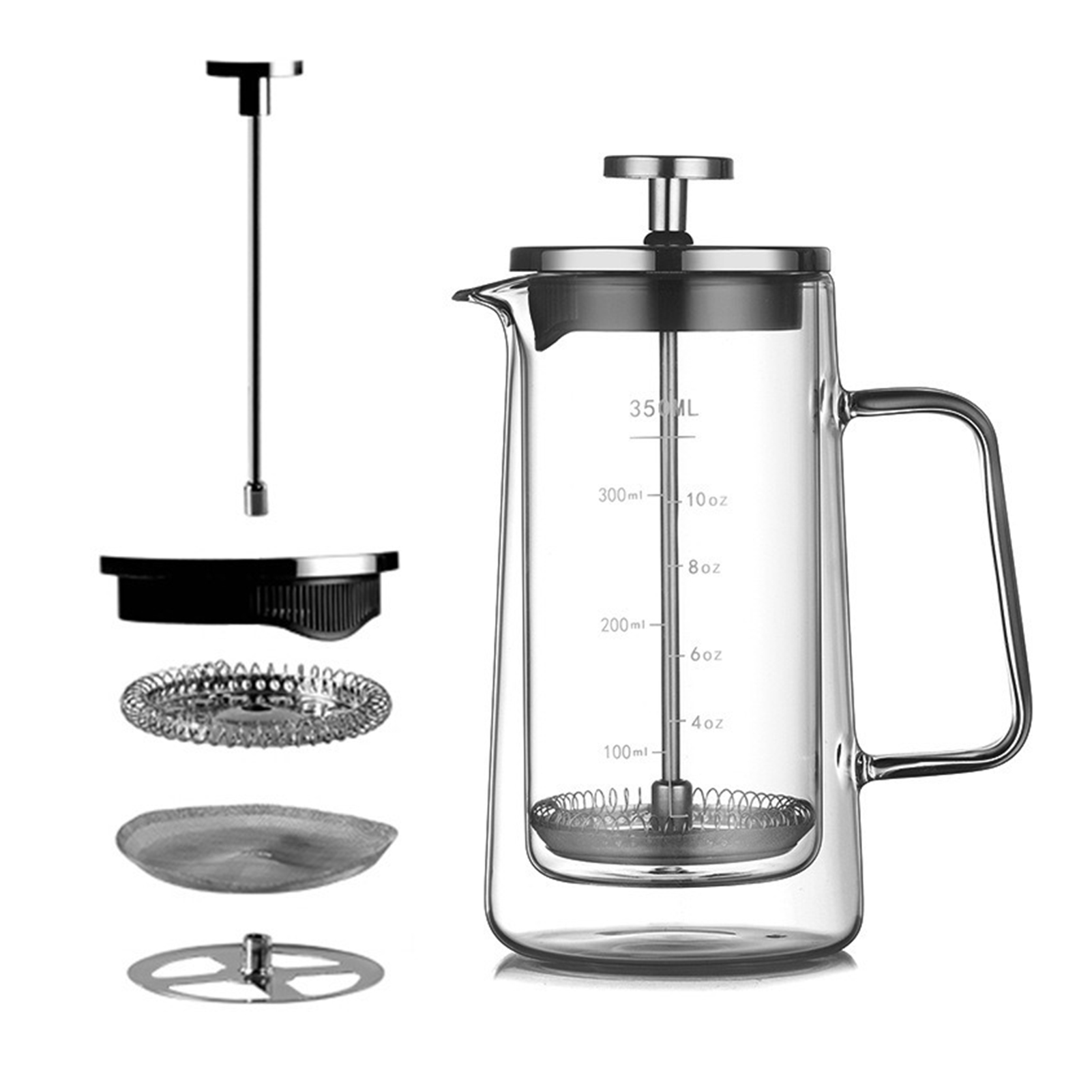 Double Layers French Press Pot - Coffee And Tea Glass review and price