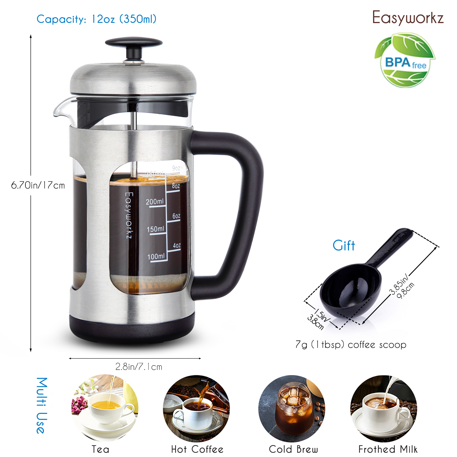 Easyworkz French Press  Coffee - French Press Glass review and price