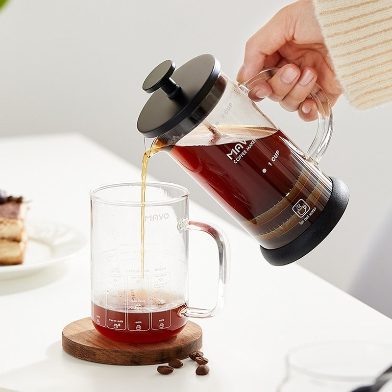MAVO French Press Coffee Maker - Coffee And Tea Glass review and price