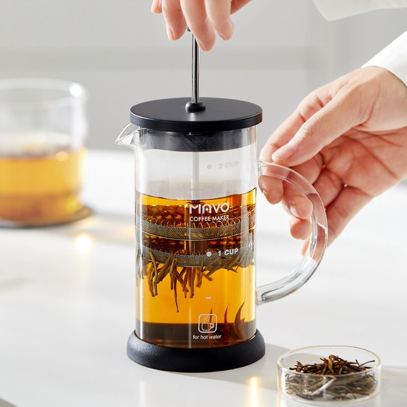 MAVO French Press Coffee Maker - Coffee And Tea Glass review and price