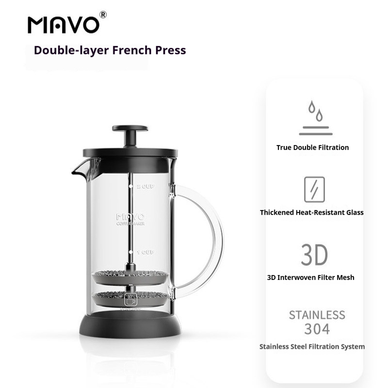 MAVO French Press Coffee Maker - Coffee And Tea Glass review and price