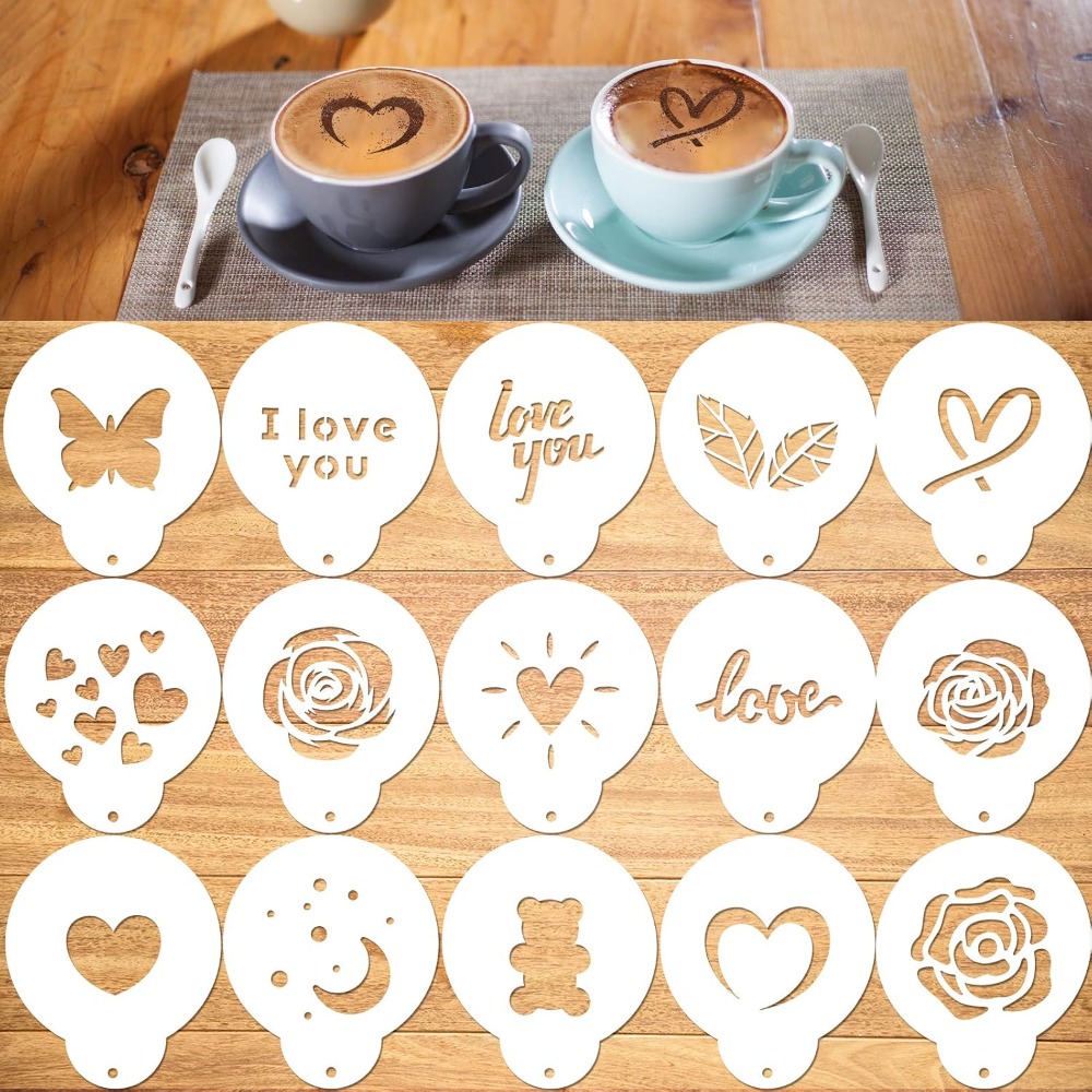 Hot Sale Coffee Stencil 15 Pie - Coffee Stencil Art review and price