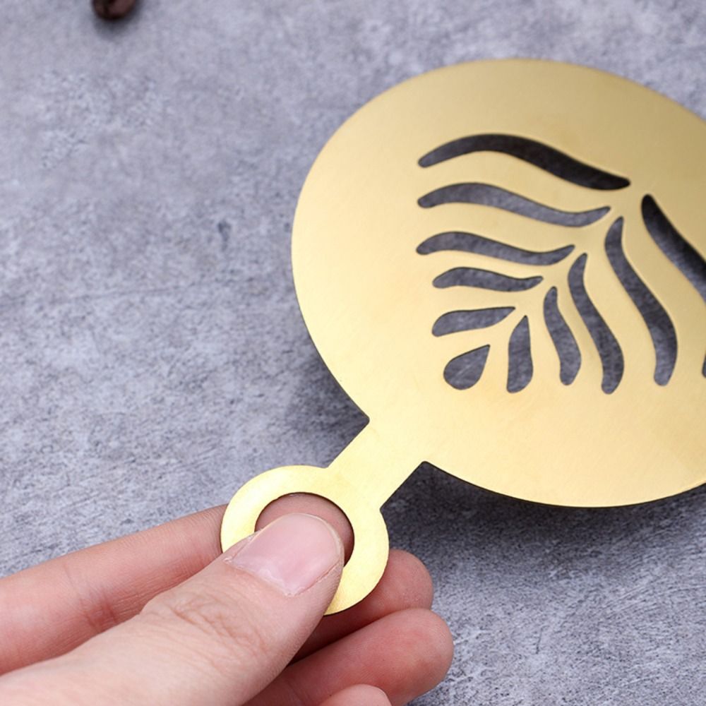 4pcs Stainless Steel Latte Cof - Coffee Stencil Art review and price
