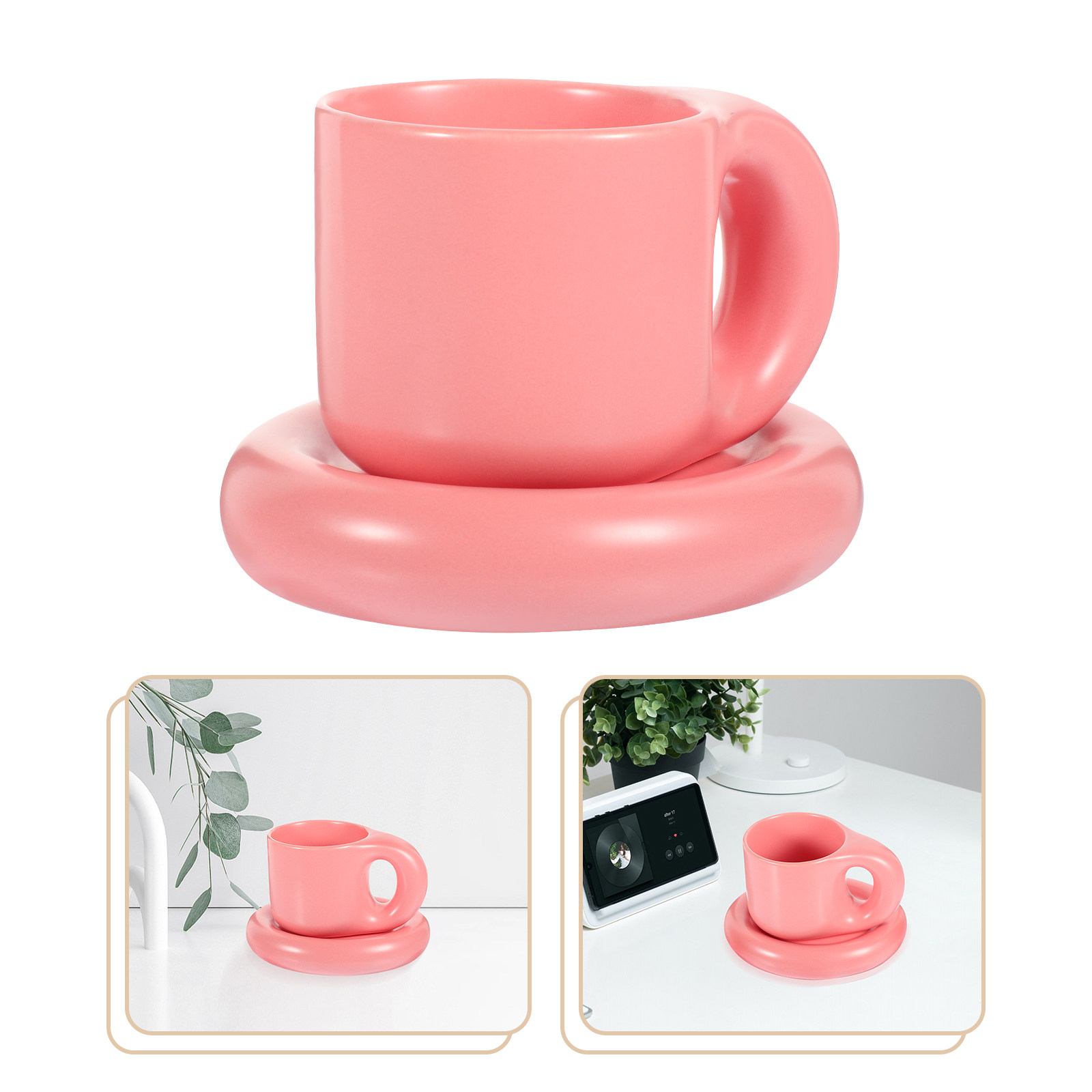 Ceramic Coffee Cup Set with Sa - Coffee Tea Chocolate review and price